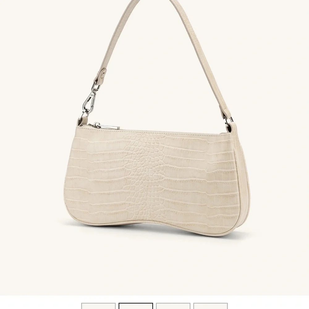 Eva Shoulder Handbag - Ivory Croc - Picture 2 of 6